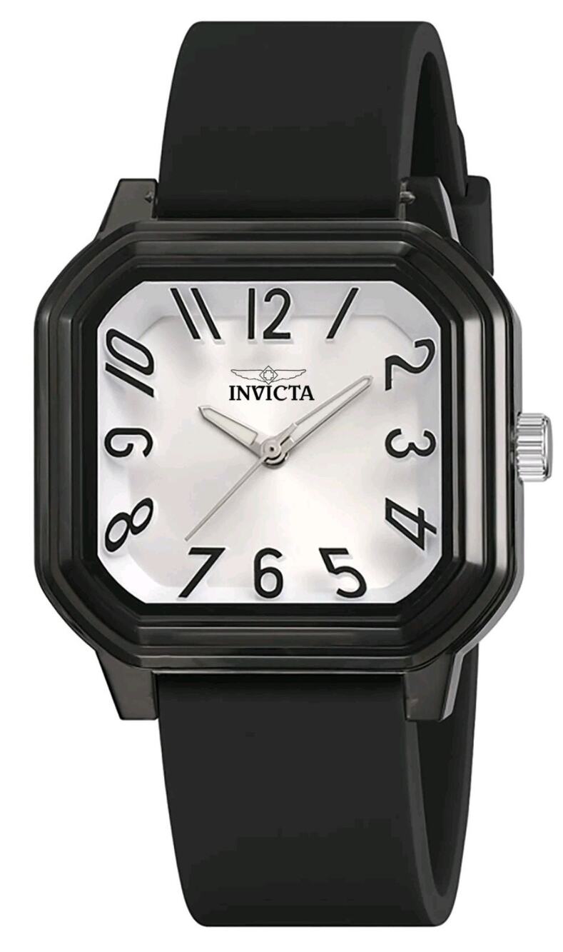 70321 - Invicta Celestial Lady 39mm Black Tone Case White Plastic Dial Black Ba